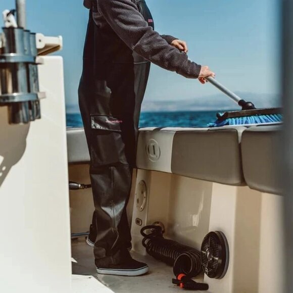 Women's Grunden Black Neptune Bib with Pink shoulder strap trim, Small - Picture 3 of 16